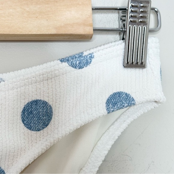 NWT Billabong X Wrangler Small Smocked Blue Polka Dot Bikini Bottom - Picture 5 of 6